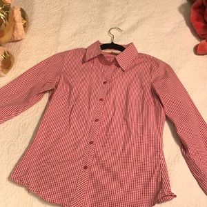 Pink Plaid Button Up